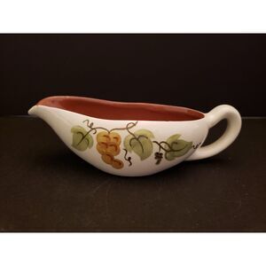 Vintage Stangl Pottery Gravy Boat, Golden Grapes Pattern